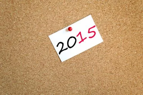 Sticky Note 2015 Concept Stock Photos