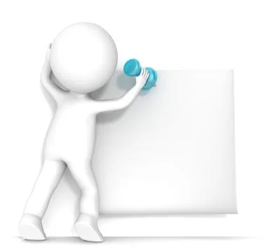 Sticky Note and Blue Semi transparent Pushpin. Stock Illustration