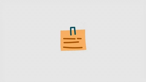 Sticky Note Animation On Alpha Channel Stock Footage 281451786