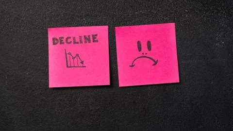 Sticky note on the blackboard 写真素材
