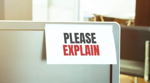 Sticky note on the computer. business concept Stock Photos