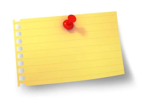 Sticky note concept 3d illustration isolated Stock Illustration