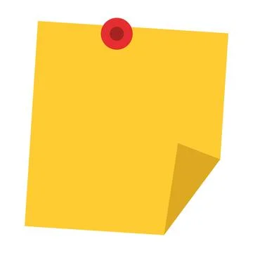 Sticky note flat clipart vector illustration Illustrazione stock