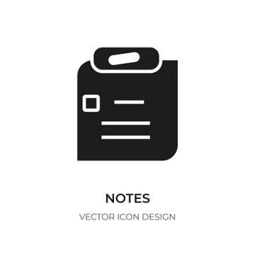 Sticky note glyph icon task to do list logo vector Stock Illustration