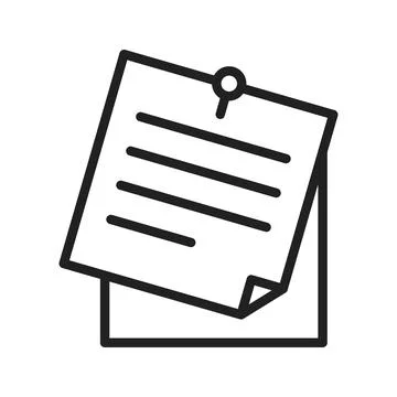 Sticky Note icon vector image. Stock Illustration