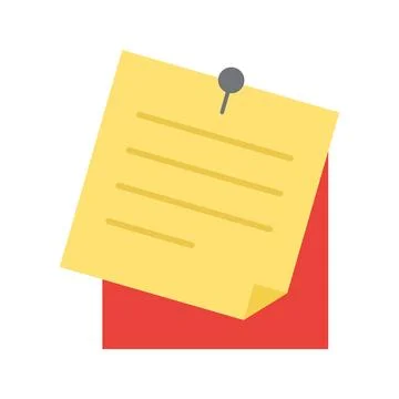 Sticky Note icon vector image. 库存插图