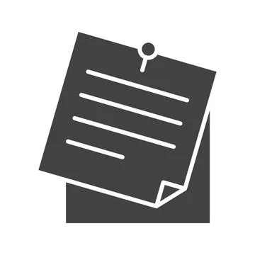 Sticky Note icon vector image. Stock Illustration