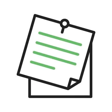 Sticky Note icon vector image. Illustrazione stock