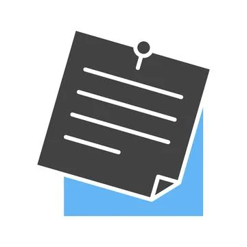 Sticky Note icon vector image. Illustrazione stock