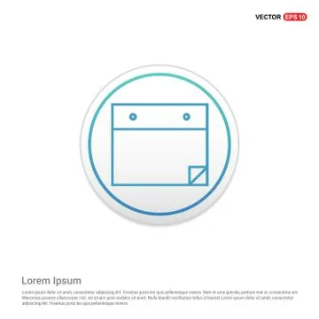 Sticky Note Icon - white circle button 스톡 일러스트