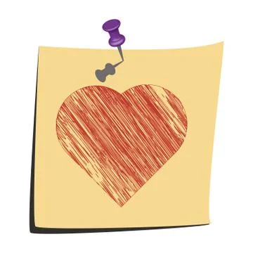 Sticky Note Love You Illustrazione stock