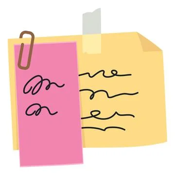 Sticky note memo paper vector illustration element Stock Illustration