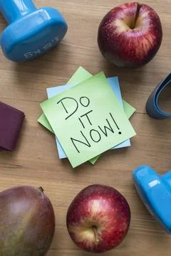 Sticky Note with Motivational Message Do It Stock Photos