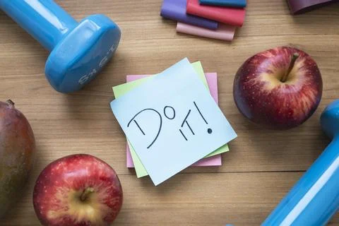 Sticky Note with Motivational Message Do It Stock Photos