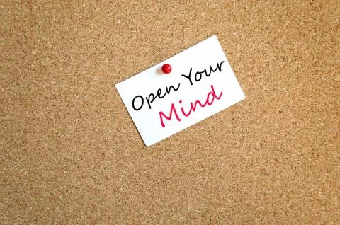 Sticky Note Open Your Mind Concept Stock Photos