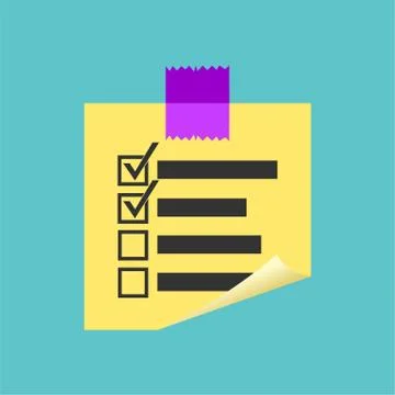 Sticky note paper. Stock Illustration