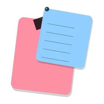 Sticky note paper vector illustration isolated on white background Stock Illustration