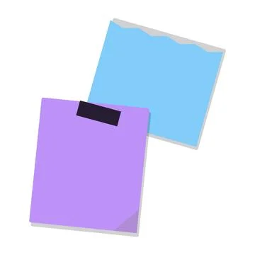 Sticky note paper vector illustration isolated on white background Stock Illustration