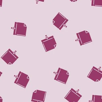 Sticky note pin list glyph seamless pattern 스톡 일러스트