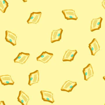 Sticky note pin list isometric icon seamless pattern 스톡 일러스트