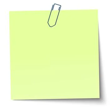 Sticky note with pin needle Stock Illustration
