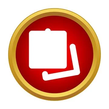 Sticky note reminder icon in a red circle Stockillustratie