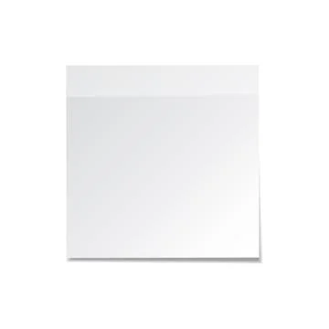 Sticky note with shadow isolated on transparent background. White paper. Message Stock Illustration