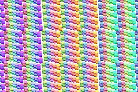 Sticky note stack art pads stationery stacks color palette backdrop abstract Stock Illustration