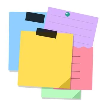 Sticky note stack vector illustration isolated on white background Stock Illustration