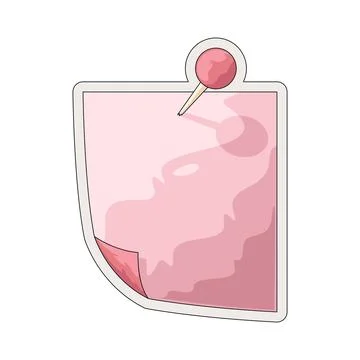 Sticky note sticker illustration 库存插图
