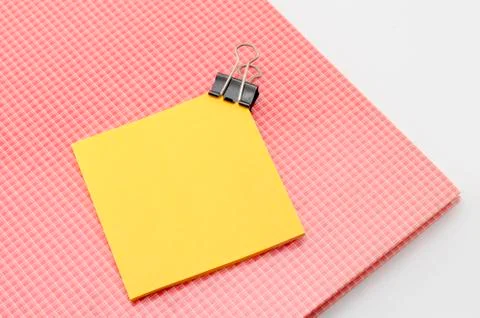 Sticky note with supplies Stock Photos