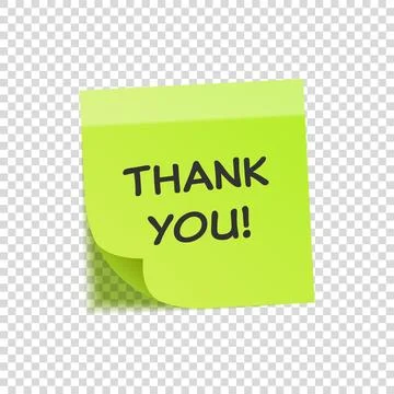 Sticky note with text and shadow isolated on transparent background set. Green Stock Illustration
