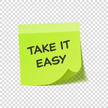 Sticky note with text and shadow isolated on transparent background set. Green Stock Illustration