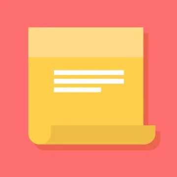 Sticky note vector icon in a flat style. Stock Illustration