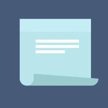 Sticky note vector icon in a flat style. Stock Illustration