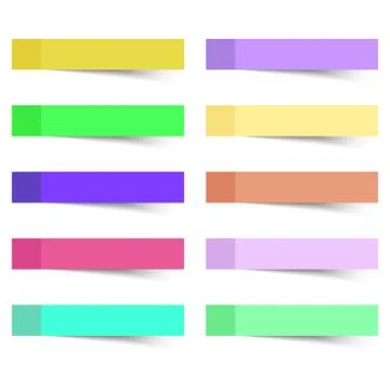 Sticky Notes (10 Pcs.) Stock Illustration