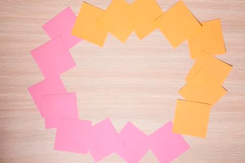 Sticky notes and copy space Stock Photos