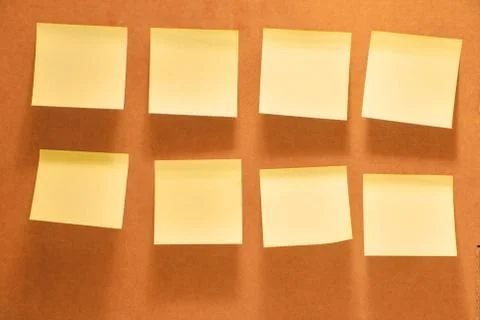 Sticky notes on billboard Stock Photos