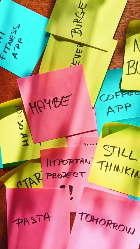 Sticky Notes Build Emotional Journey on Planning Board Ending with Loading Stock Footage 337766700