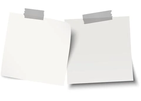Sticky notes with colored adhesive tape Stock Illustration