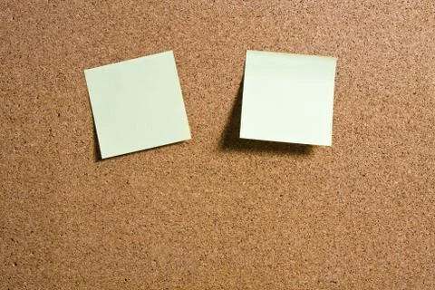 Sticky notes on cork board 스톡 사진