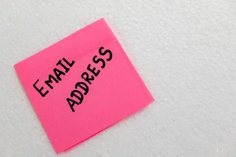 Sticky Notes with Email Address Stock Photos