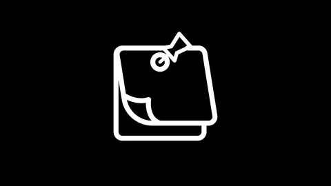Sticky Notes icon animation. Back to school animated icon. Stock Footage 341630478