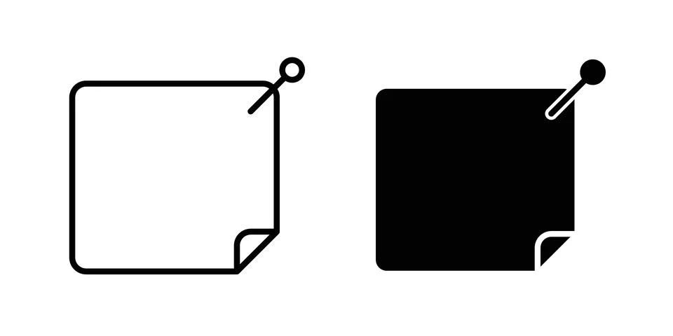 Sticky notes icon graphic design. web icons vectors Stock Illustration