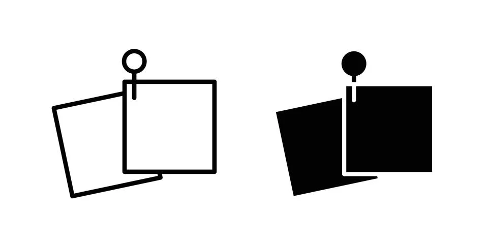 Sticky notes icon modern style vectors set Stock Illustration