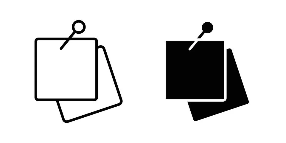 Sticky notes icon set. Vector EPS 10 Stock Illustration
