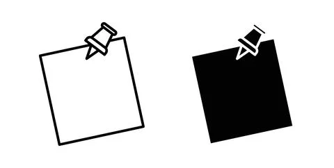 Sticky notes icon vector art Illustrations Stock Illustration