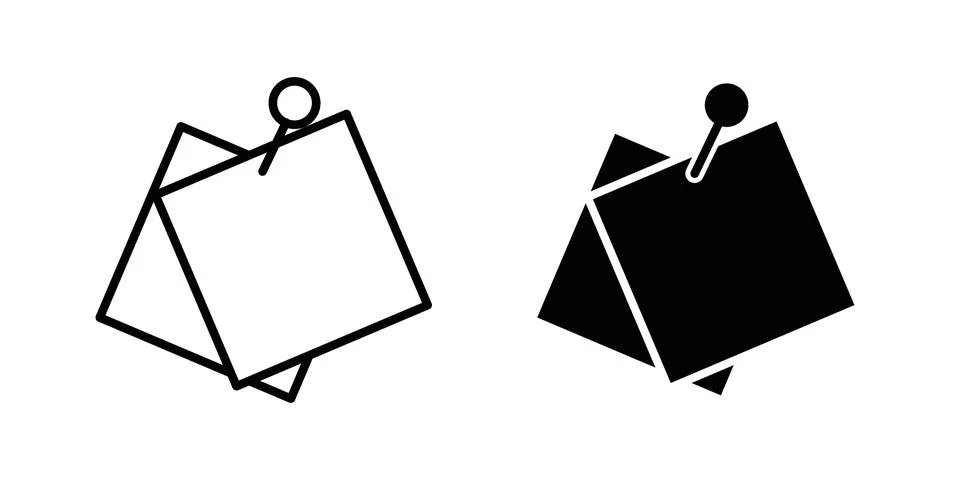 Sticky notes icon vector design illustrations Stock Illustration