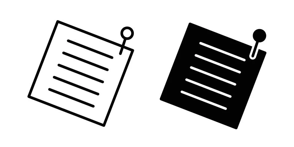 Sticky notes icon vector, illustration icon set Stock Illustration