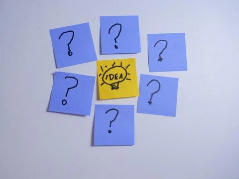 Sticky notes idea Stock Photos